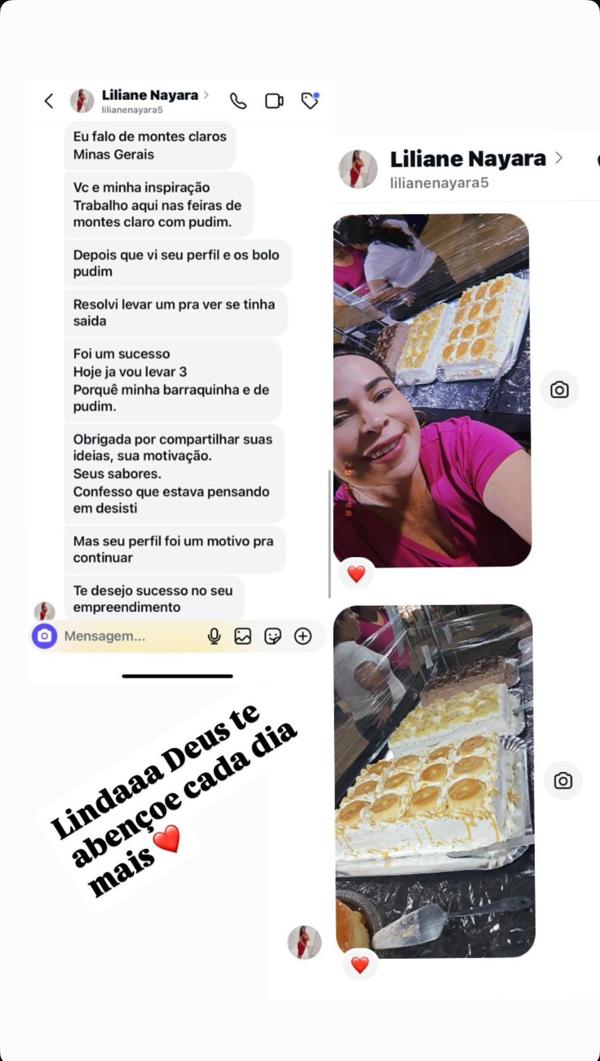 Alunas exibindo resultados com vendas de bolos